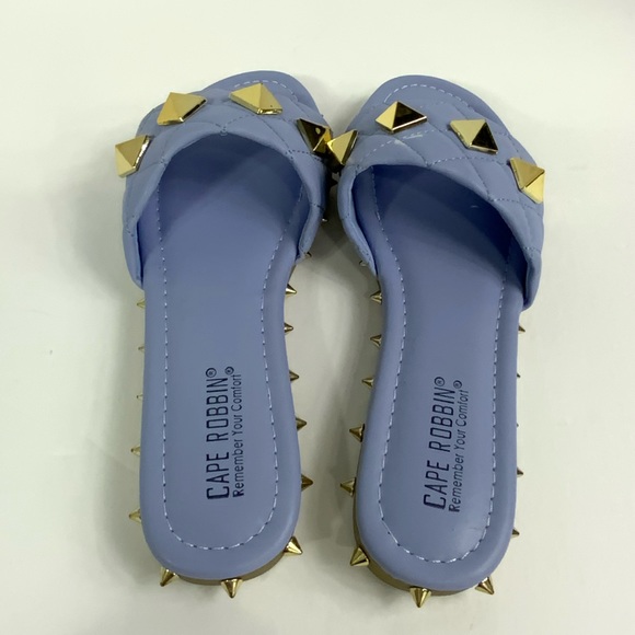 Cape Robbin Womens Wedge Slide Sandals Size 7 Purple Slip On Flip Flops - Picture 8 of 12